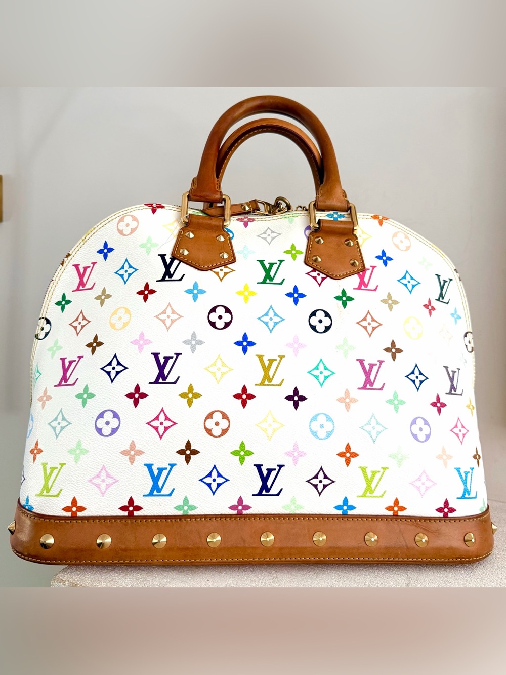 LOUIS VUITTON Multicolore Alma GM Murakami White M40441 - Picture 4 of 11